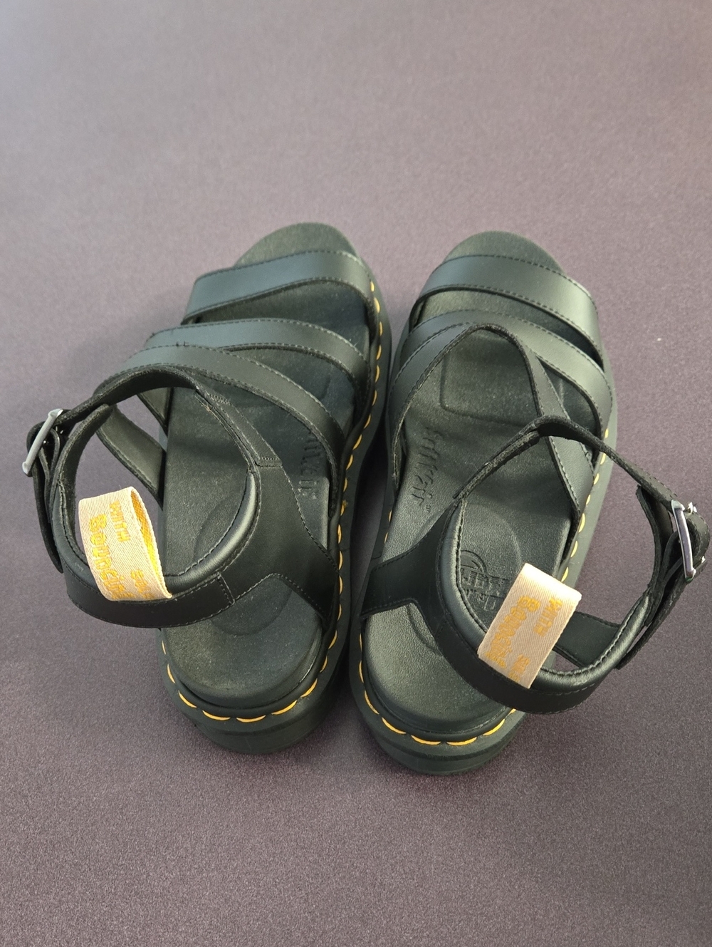 Dr. Martens Women's Black Blaire Platform Sandals Size 8 - Picture 4 of 10